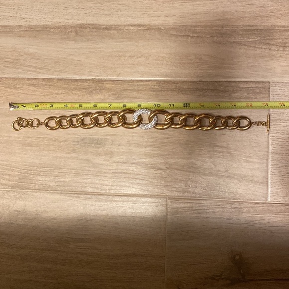 Vintage chunky chain with crystal link KJL 1980-86 - Picture 8 of 9